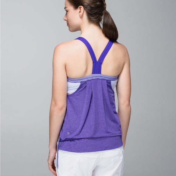 Lululemon💜Restless Tank -Heather Berry and Stripe- Size 4 - Picture 3 of 14